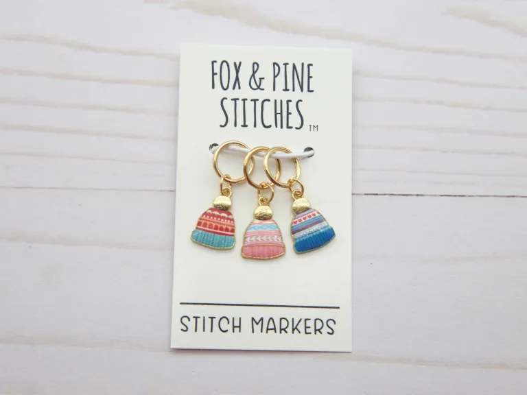 Stitch Markers Fair Isle Hats from Fox & Pine Stitches